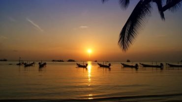 atardecer en koh tao golfo de tailandia
