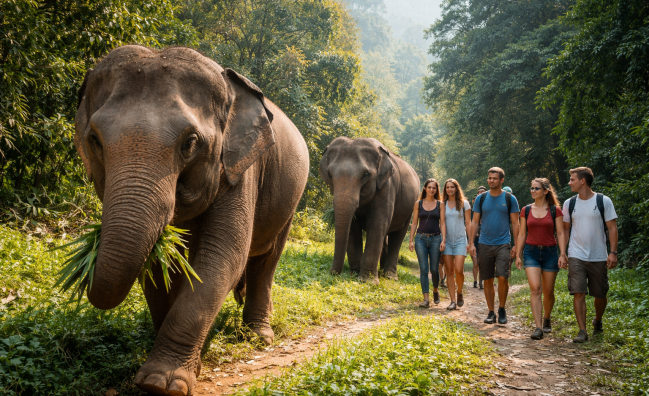 Protectora de Elefantes Ética en Chiang Mai